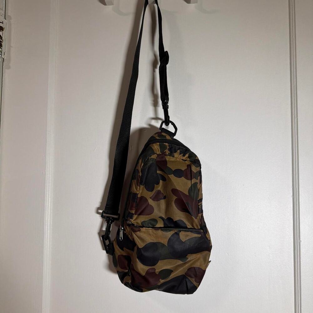 Bape camo sling bag with